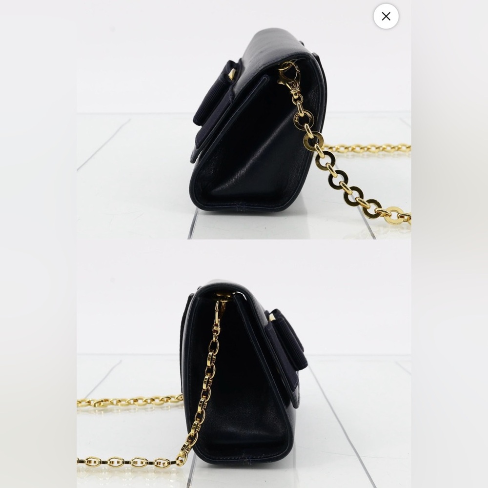 Salvatore Ferragamo Blue and Gold Mini bag with Chain Strap - Picture 6 of 9